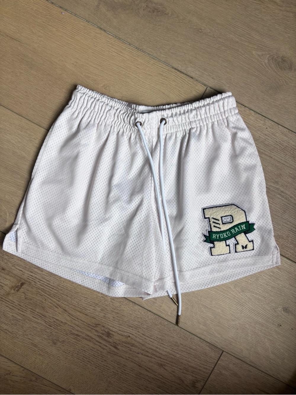 Ryoko Rain Men’s White Athletic Mesh Shorts
